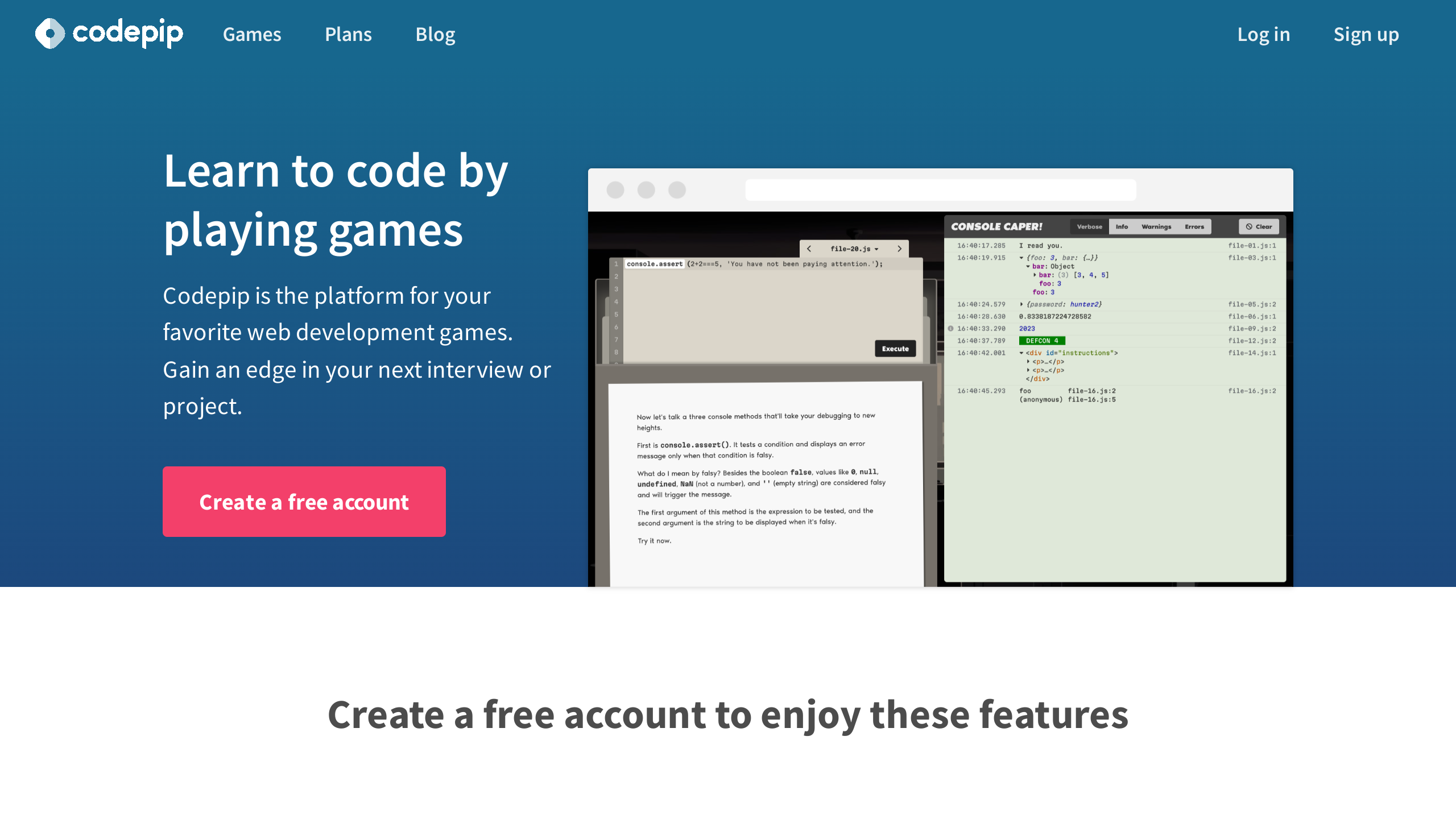 Codepip's website screenshot