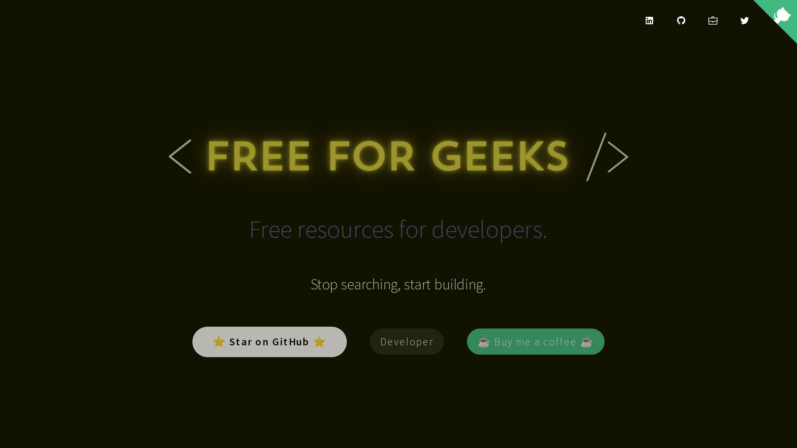 Free For Geeks's website screenshot