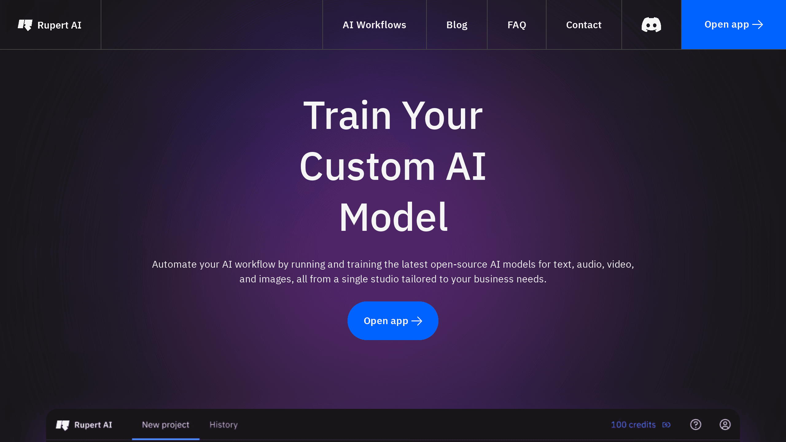 Rupert AI's website screenshot