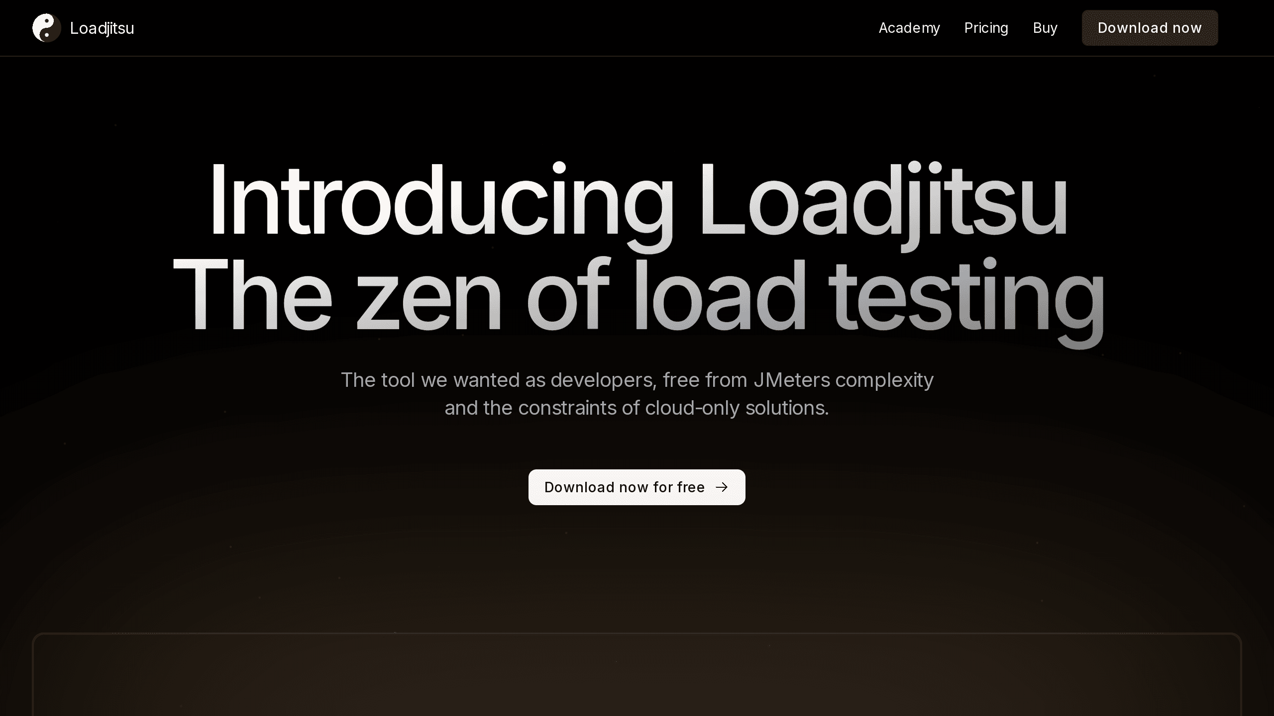 Loadjitsu's website screenshot