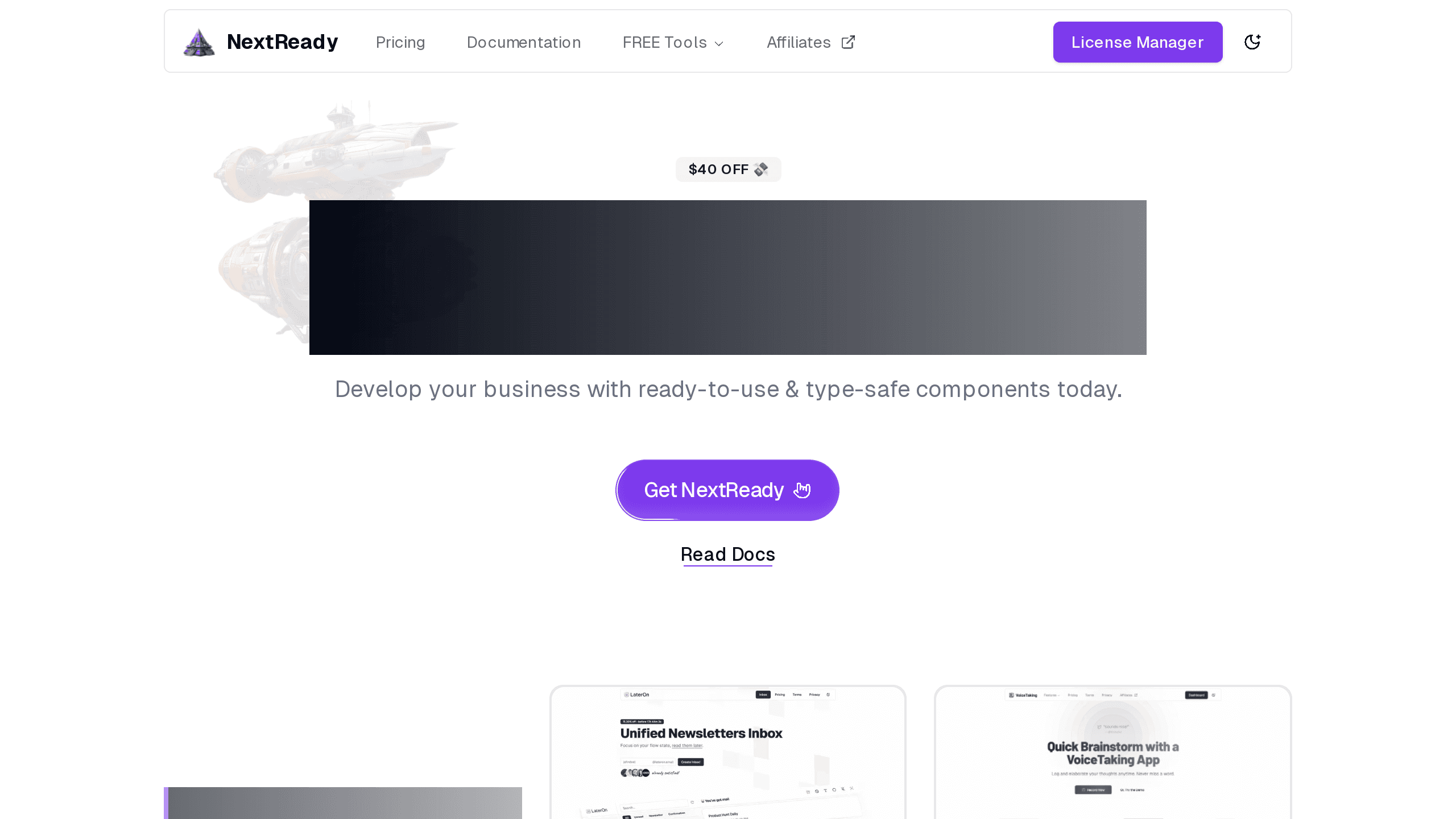 NextReady's website screenshot