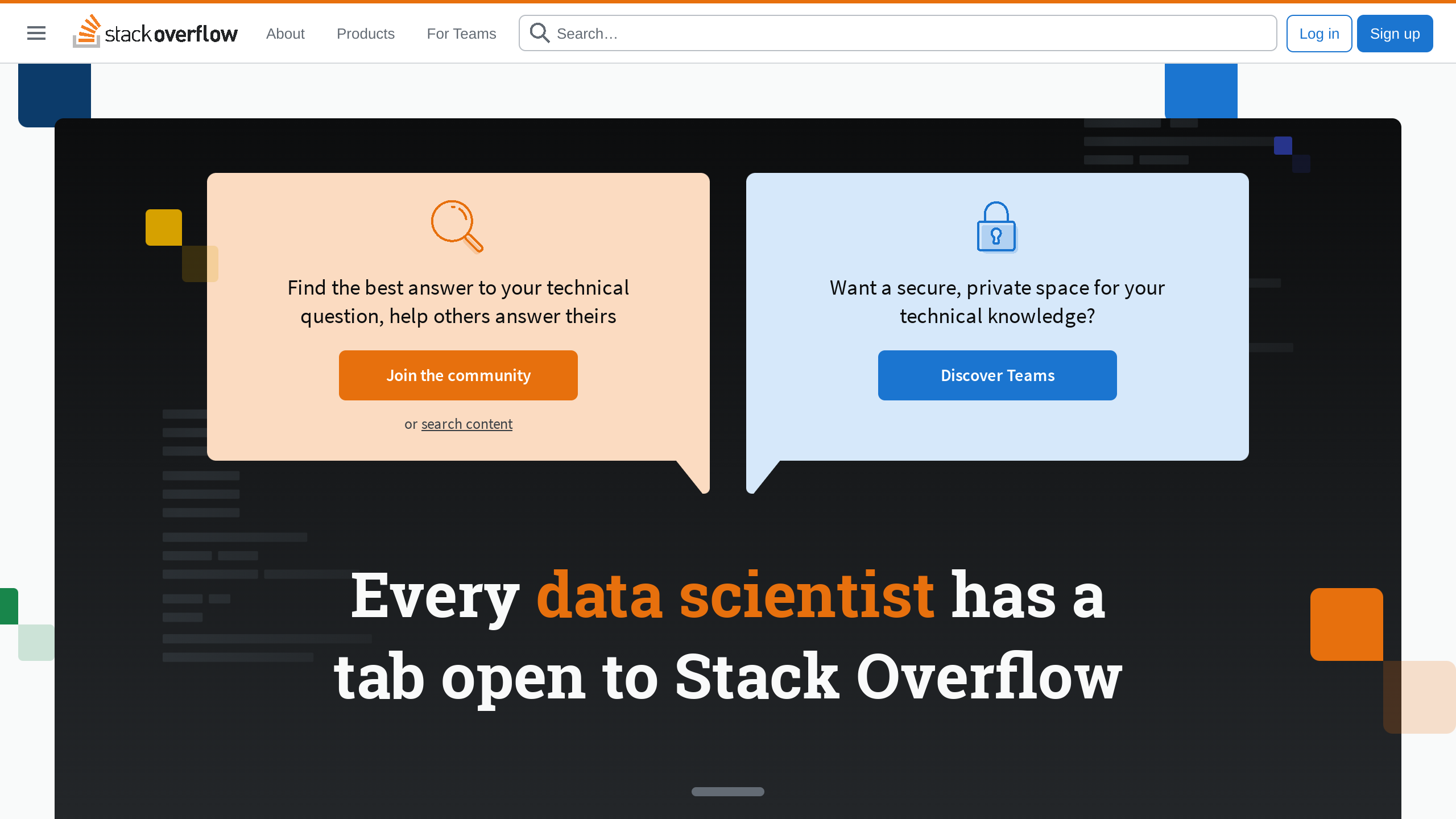 Stack Overflow's website screenshot