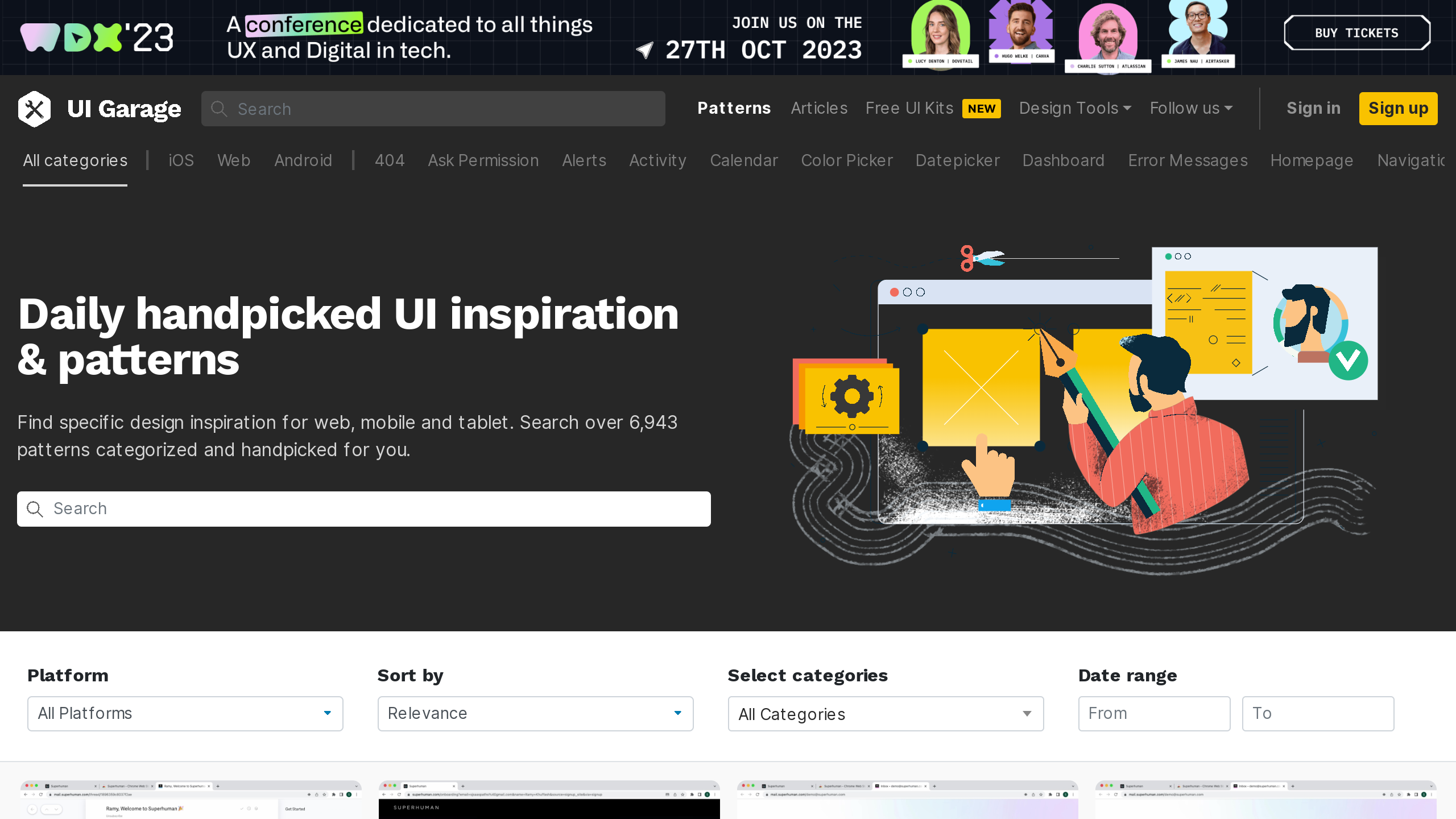 UI Garage's website screenshot