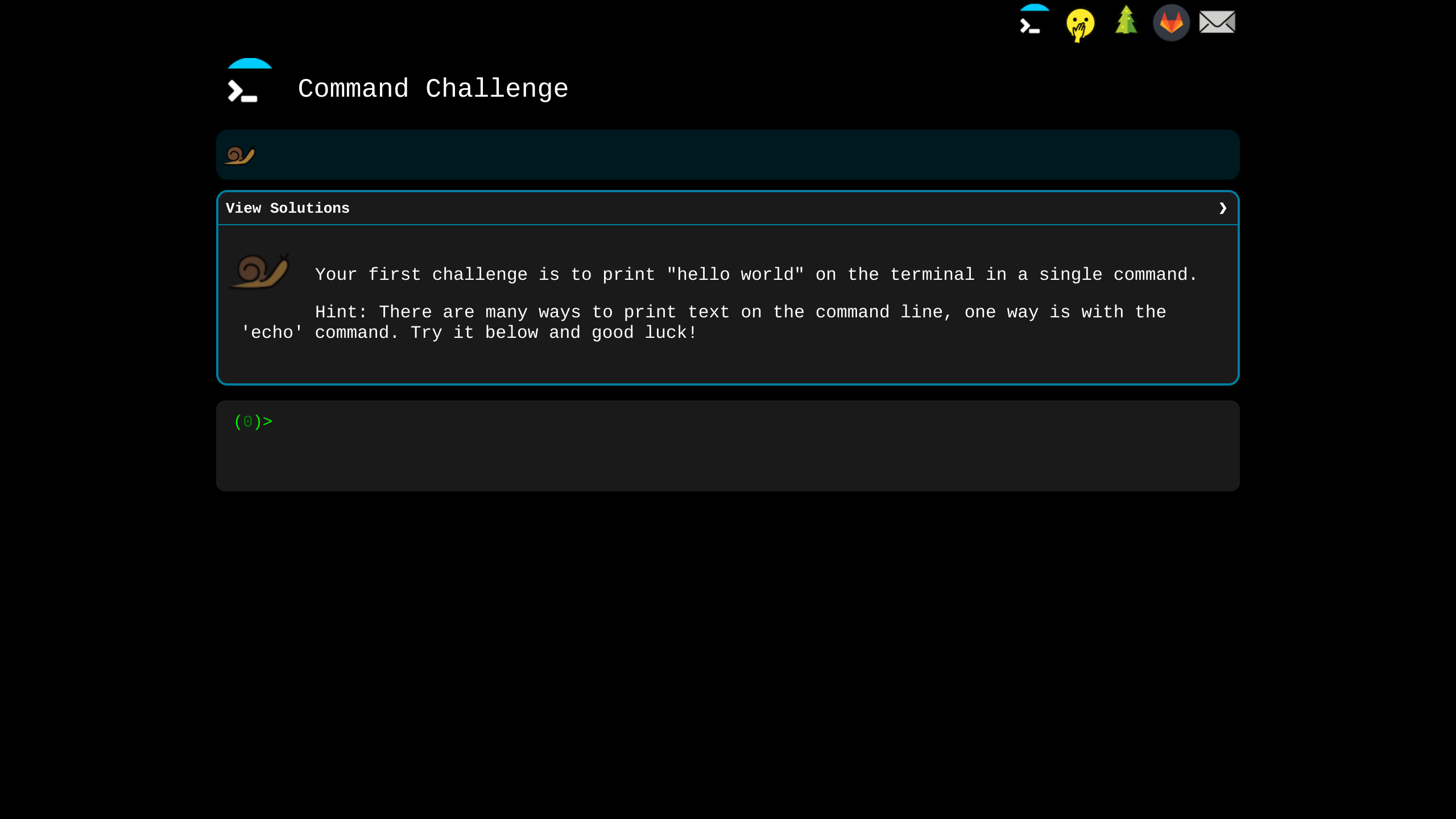 cmd challenge's website screenshot