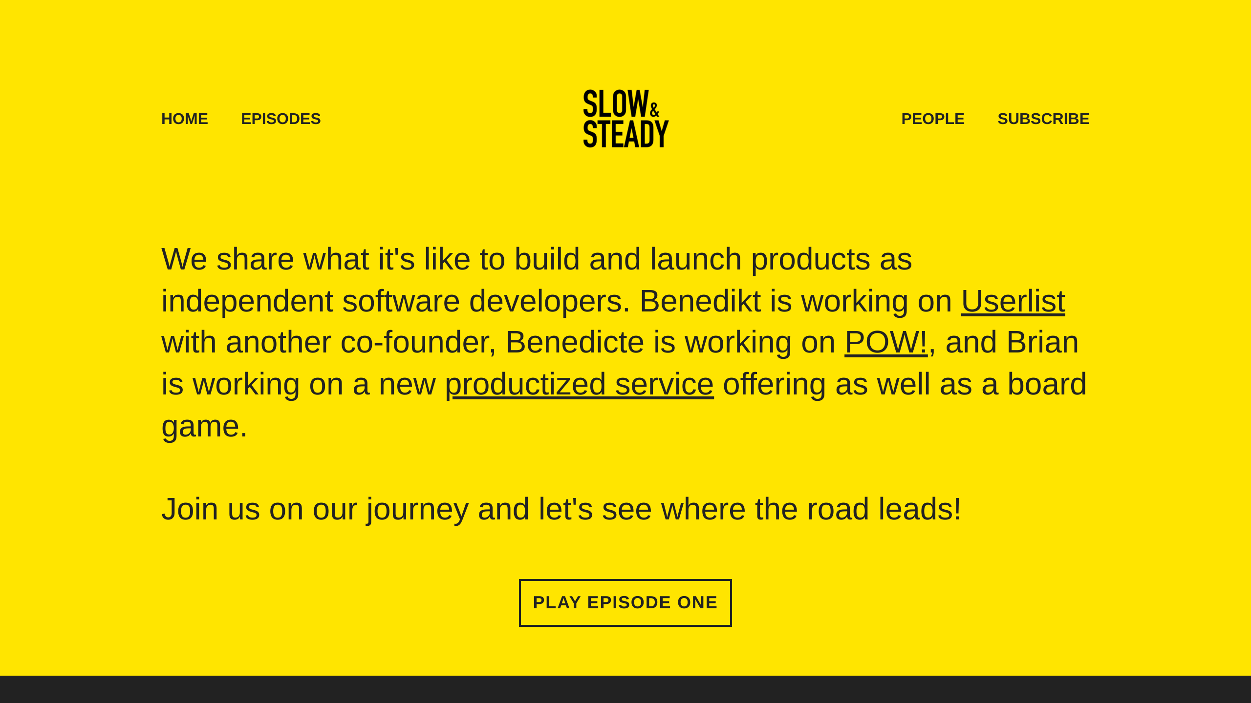 Slow & Steady's website screenshot