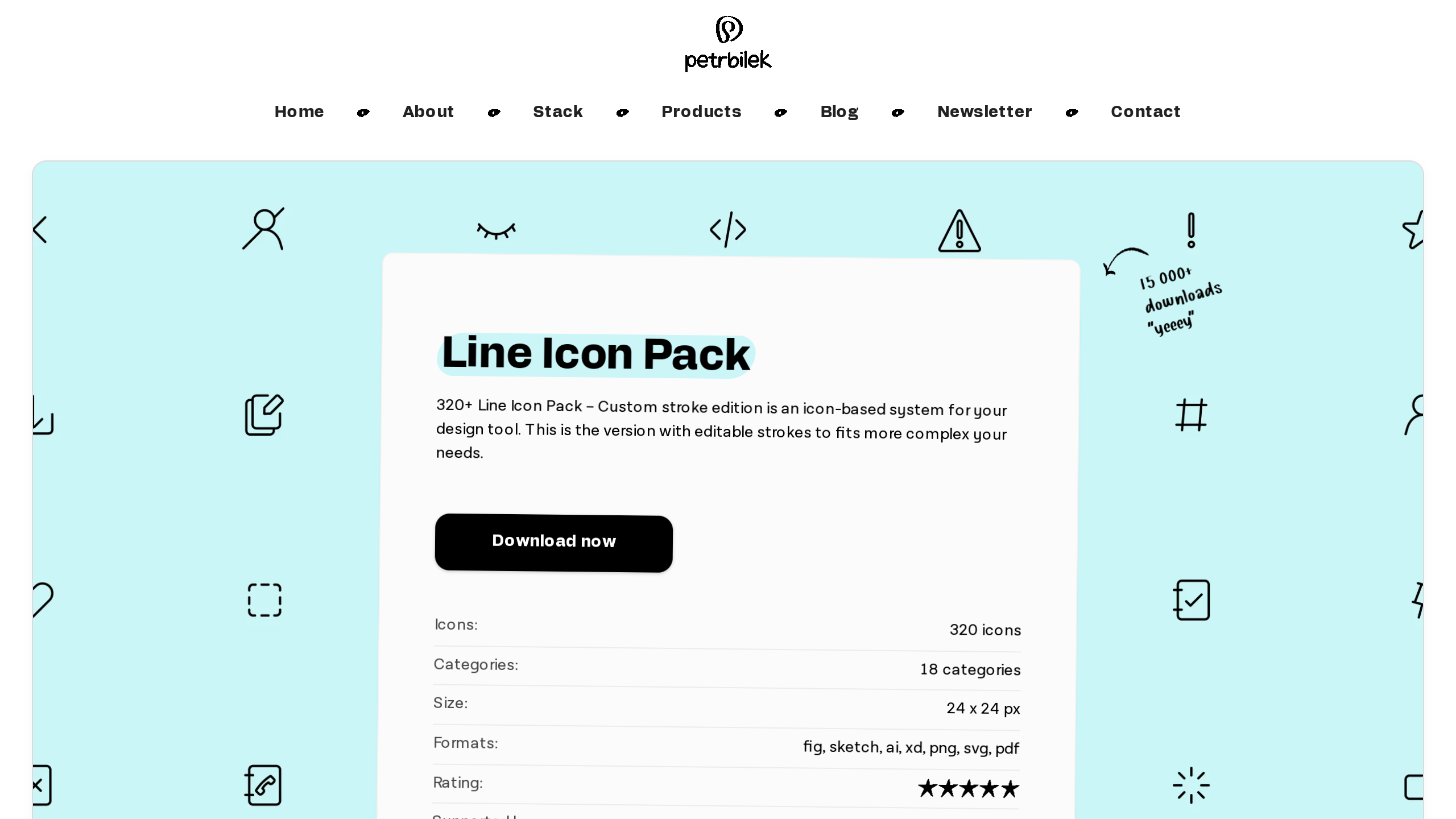 Line Icon Pack's website screenshot