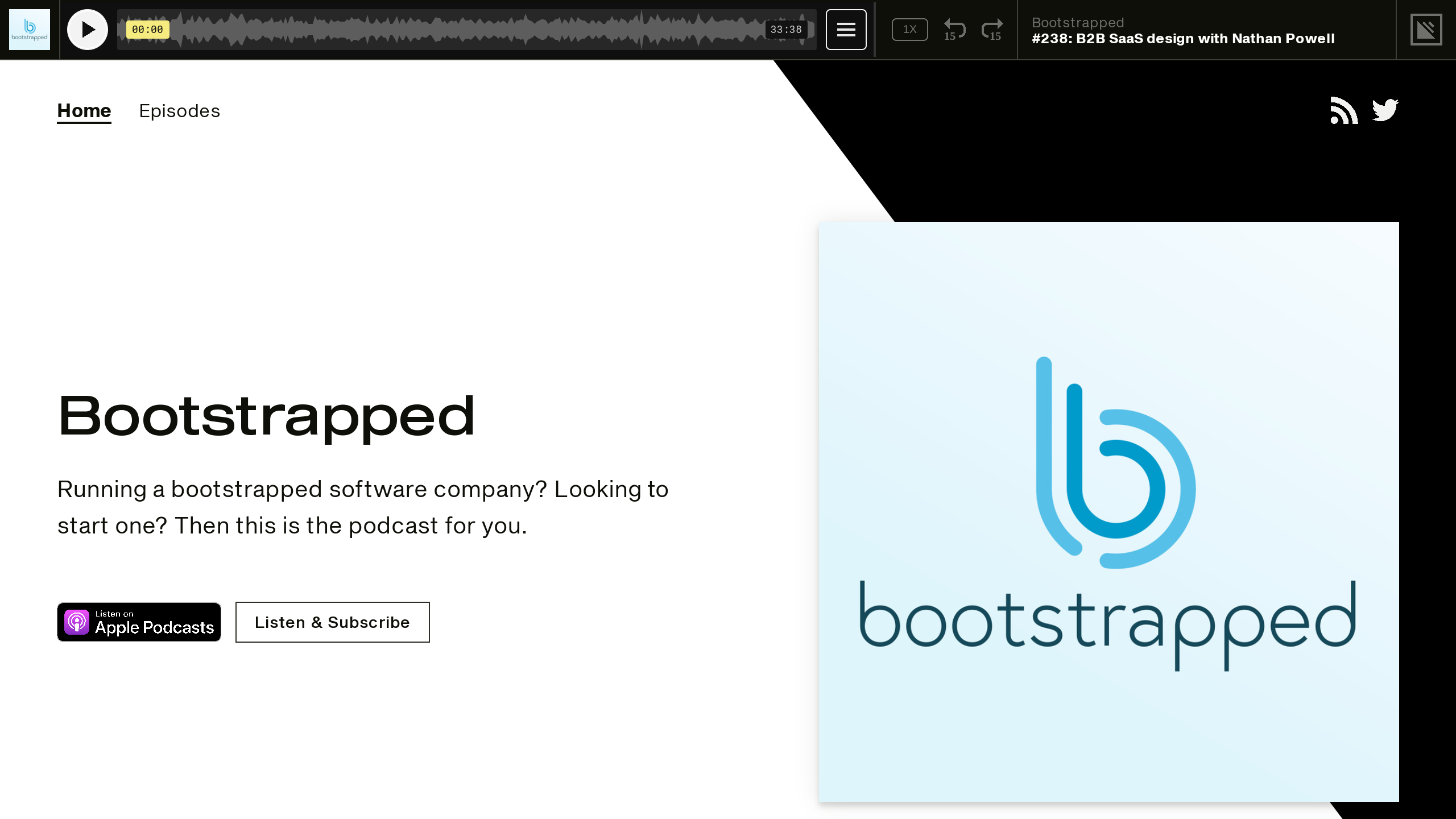 Bootstrapped's website screenshot