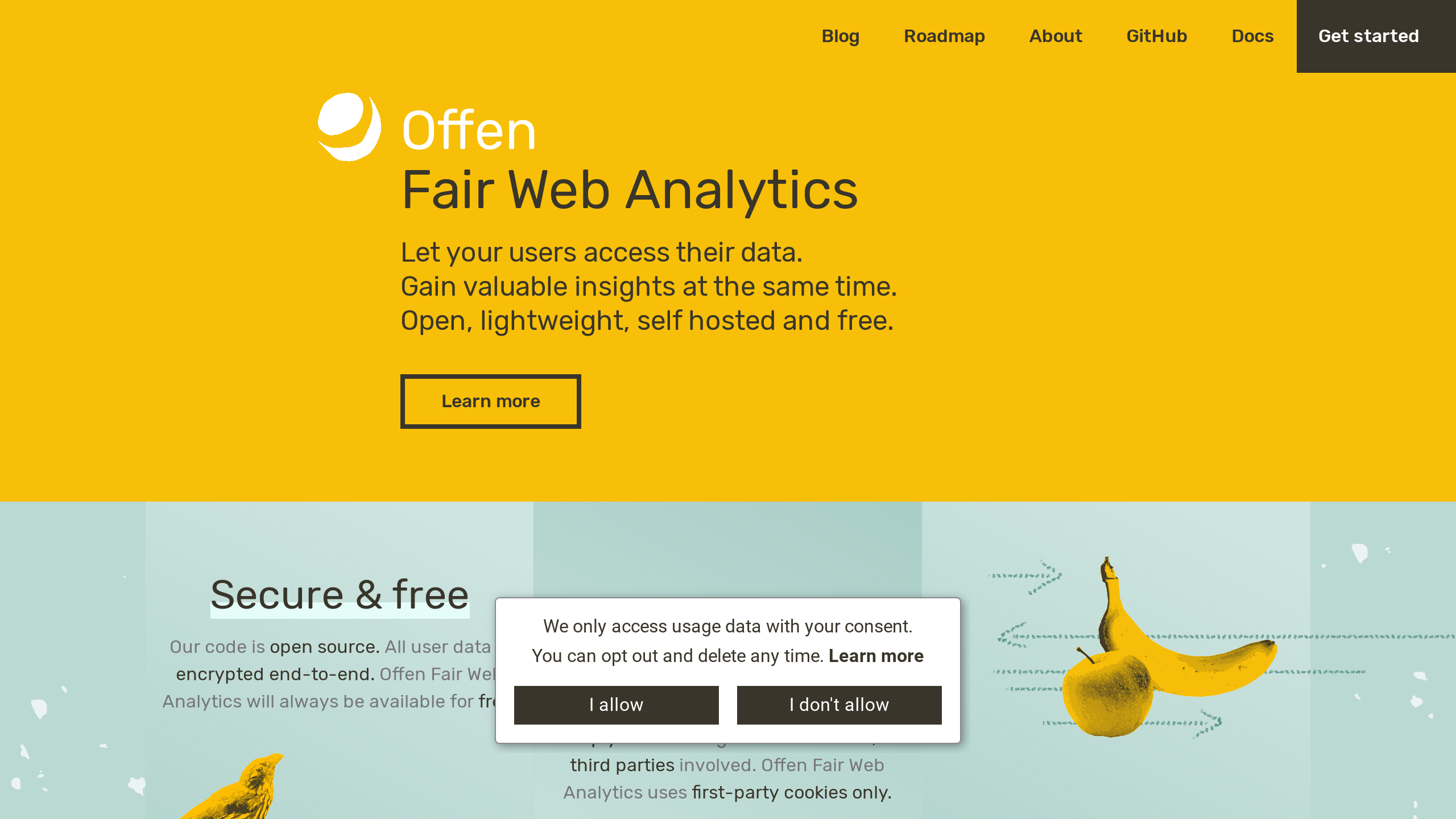 Offen's website screenshot