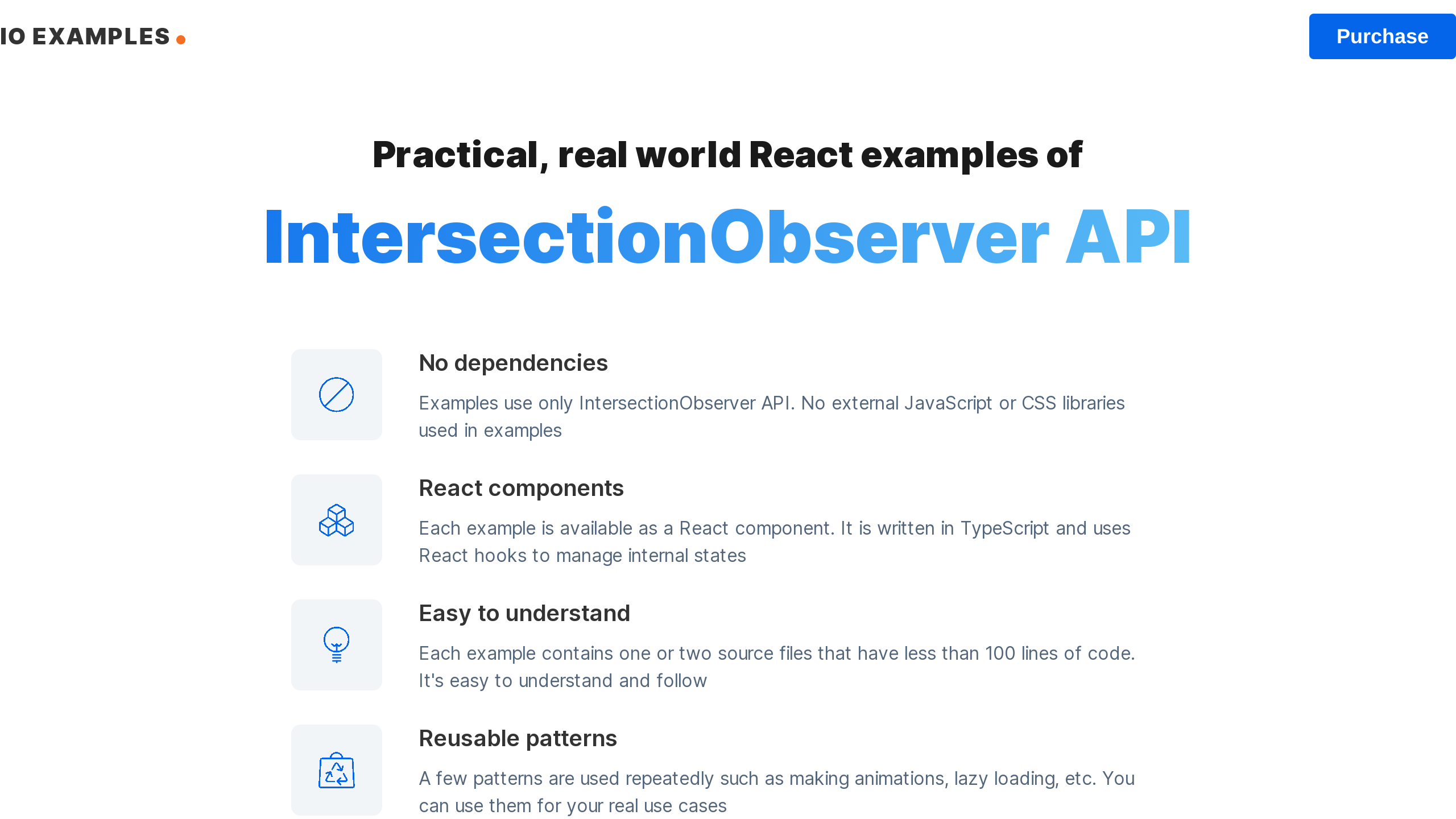 IntersectionObserver Examples's website screenshot