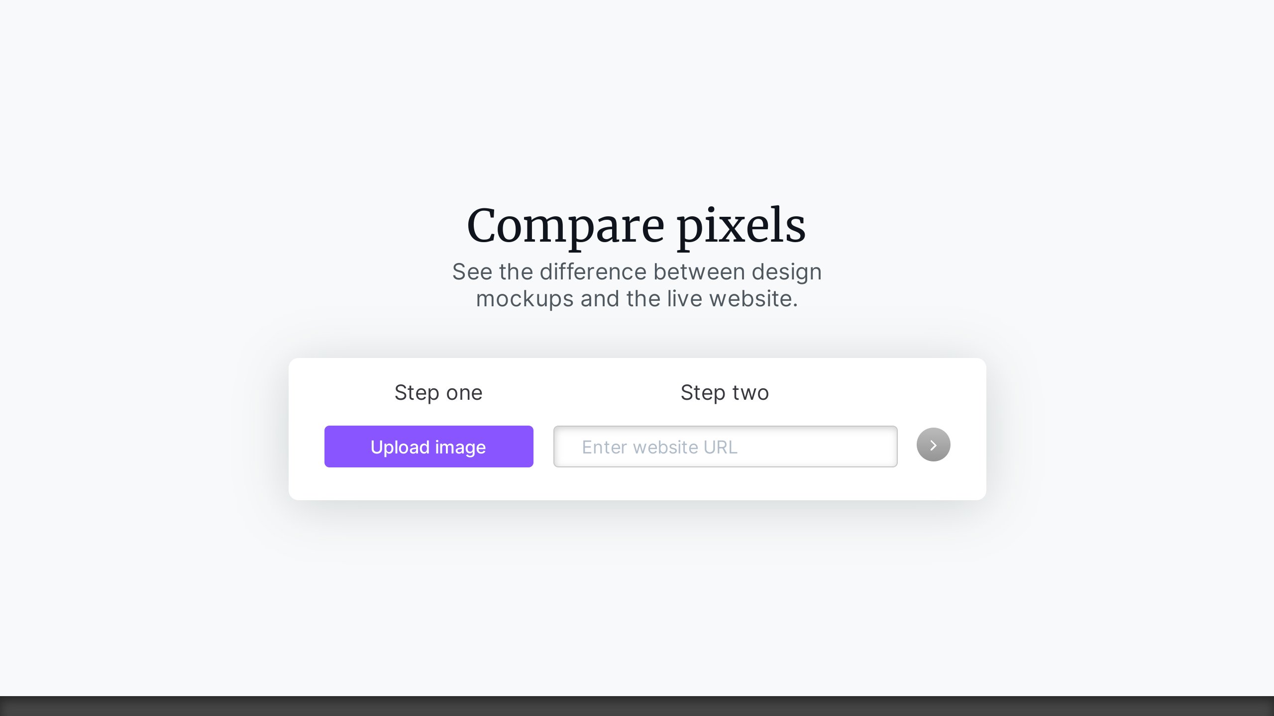 Compare pixels's website screenshot