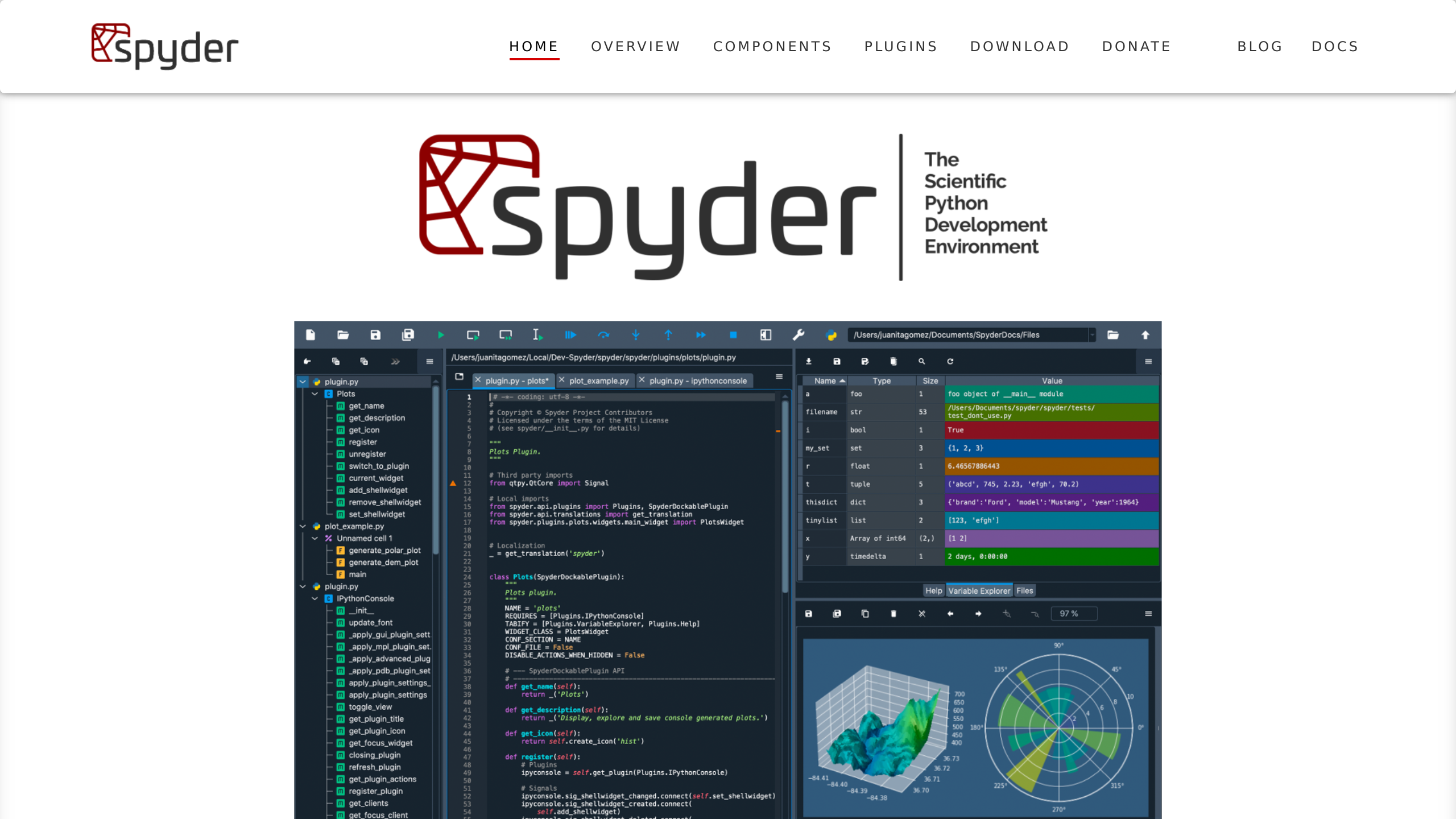 Spyder's website screenshot