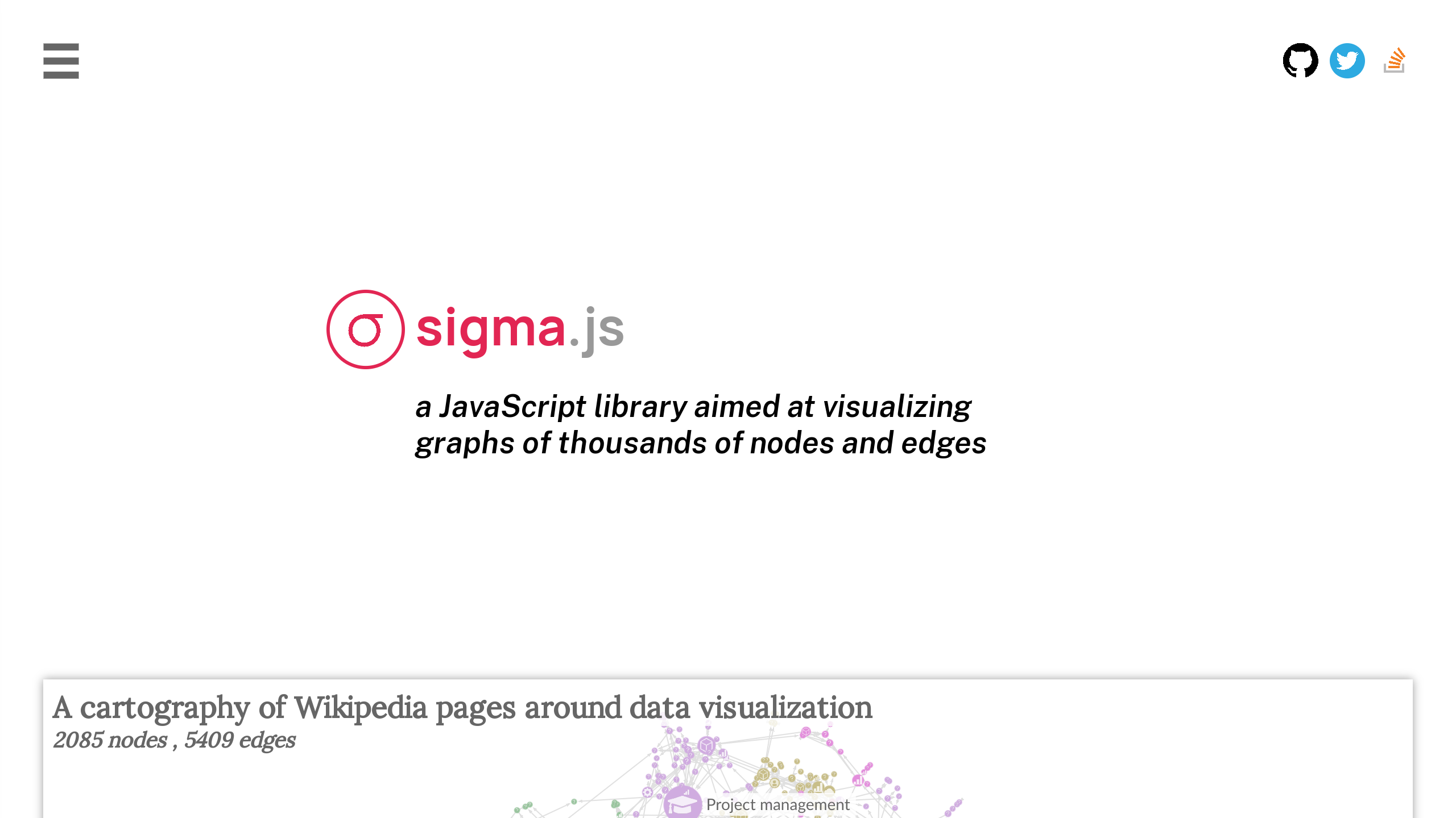 sigma.js's website screenshot