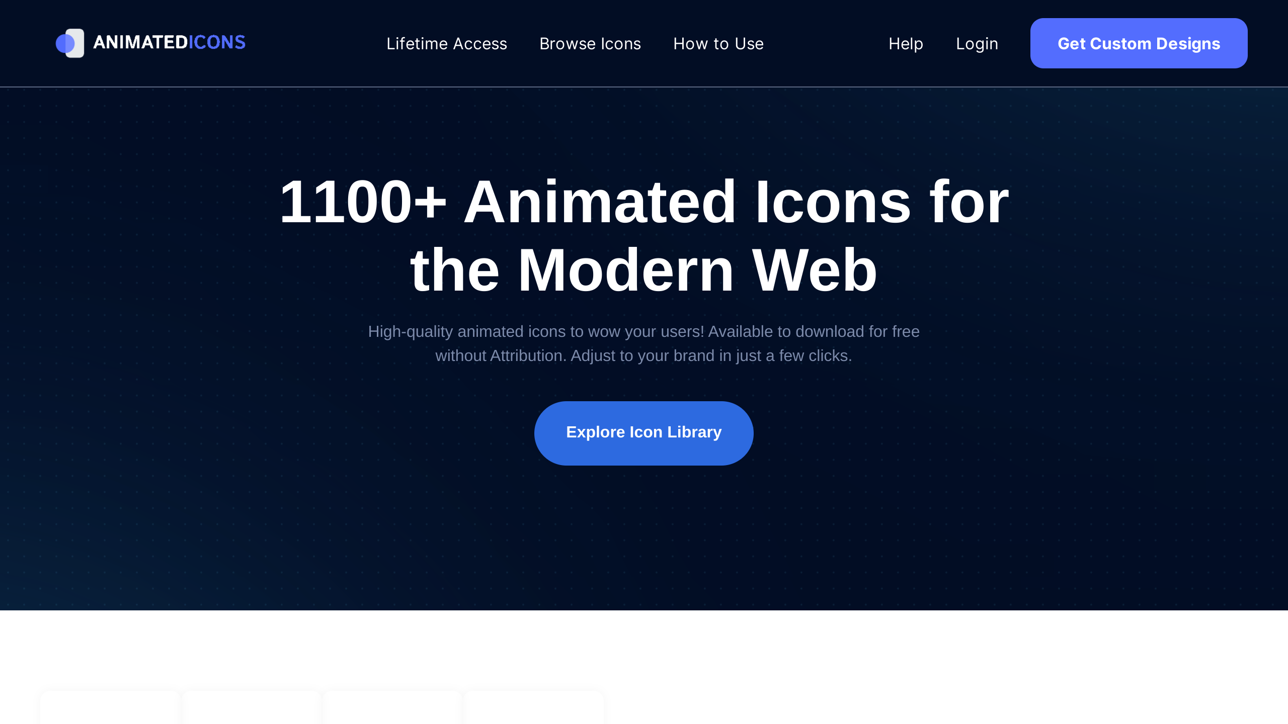 Animated Icons's website screenshot
