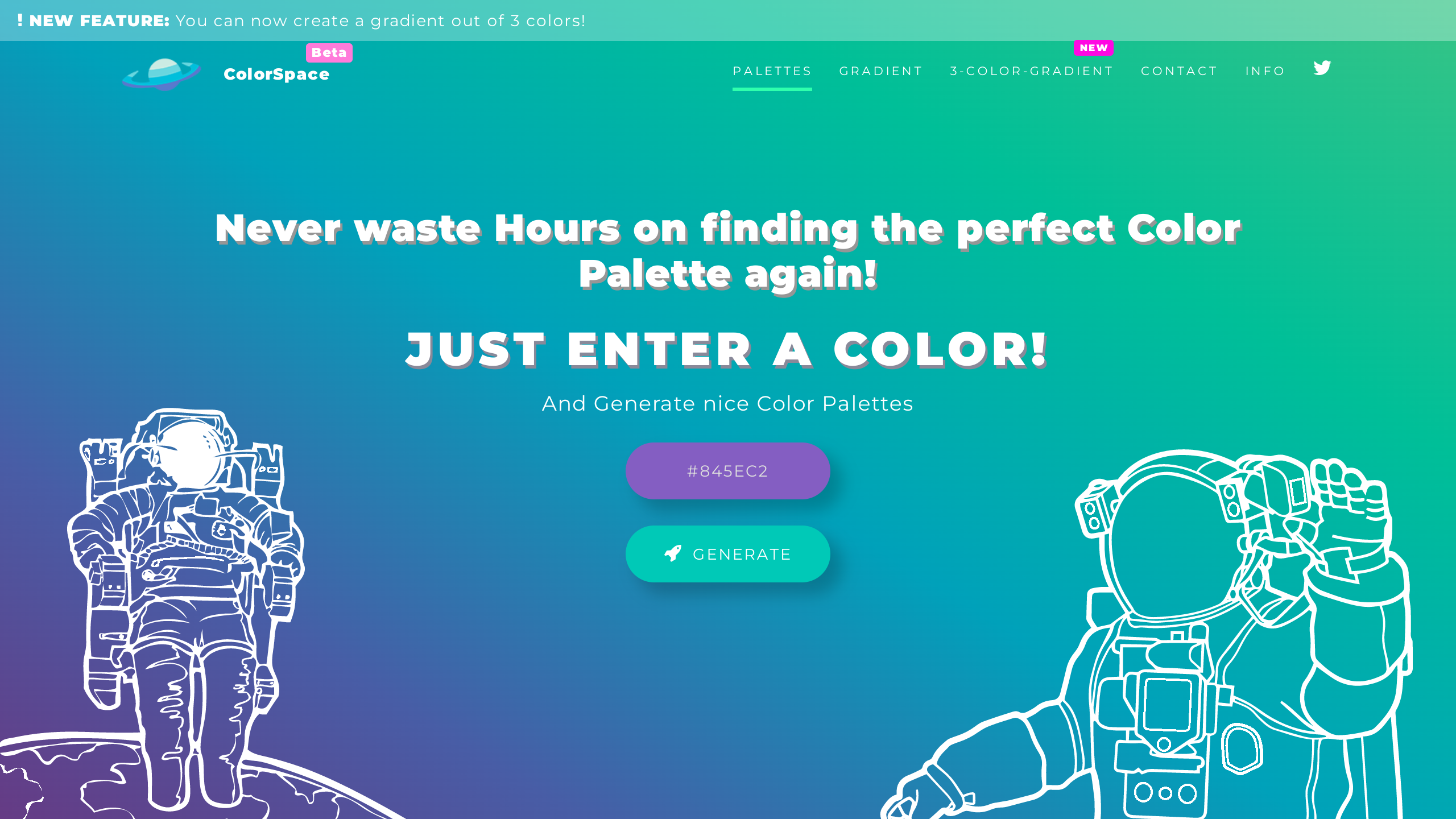 ColorSpace's website screenshot