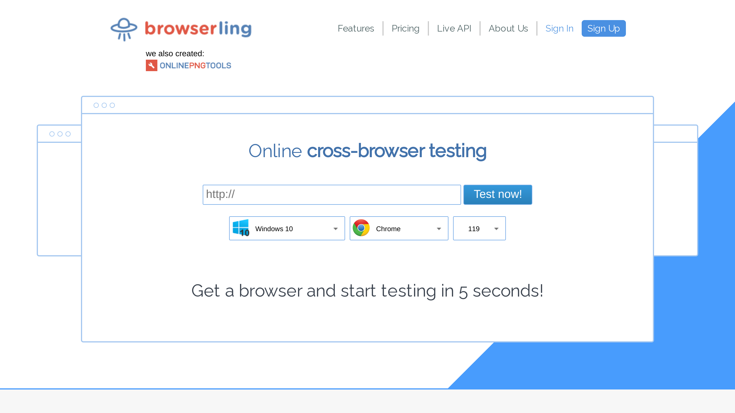 Browserling's website screenshot