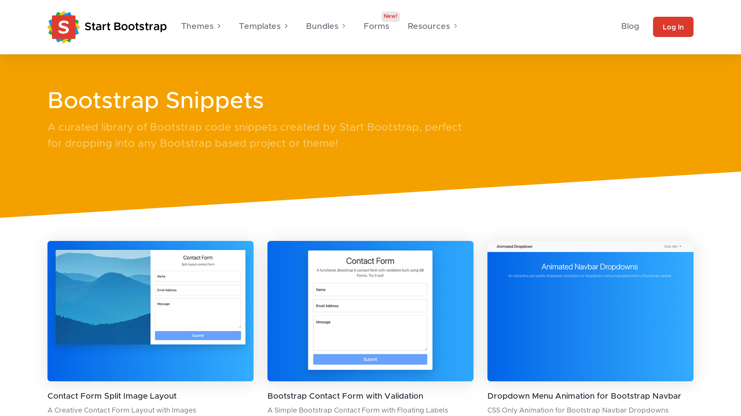 Start Bootstrap's website screenshot