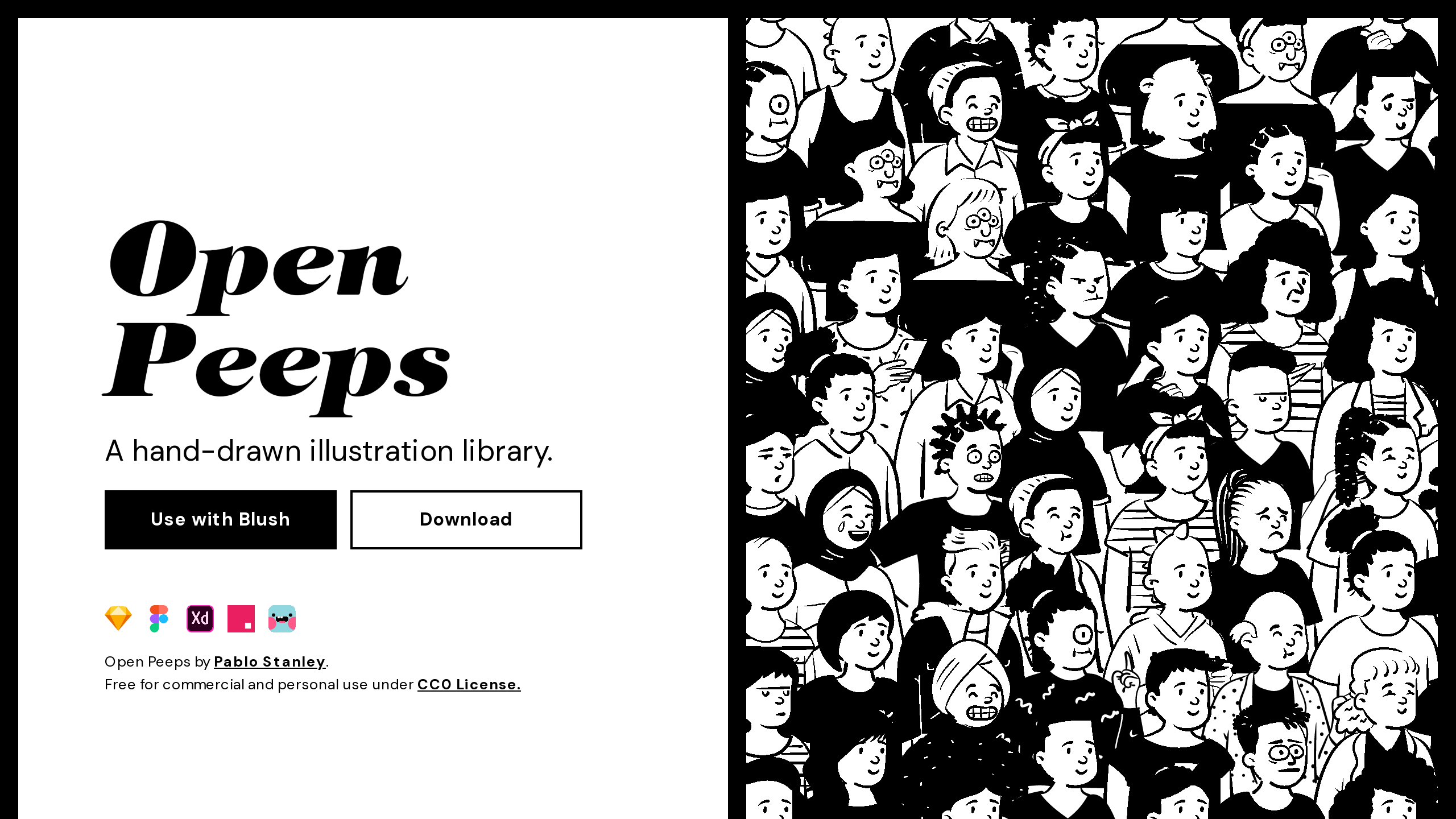 Open Peeps's website screenshot