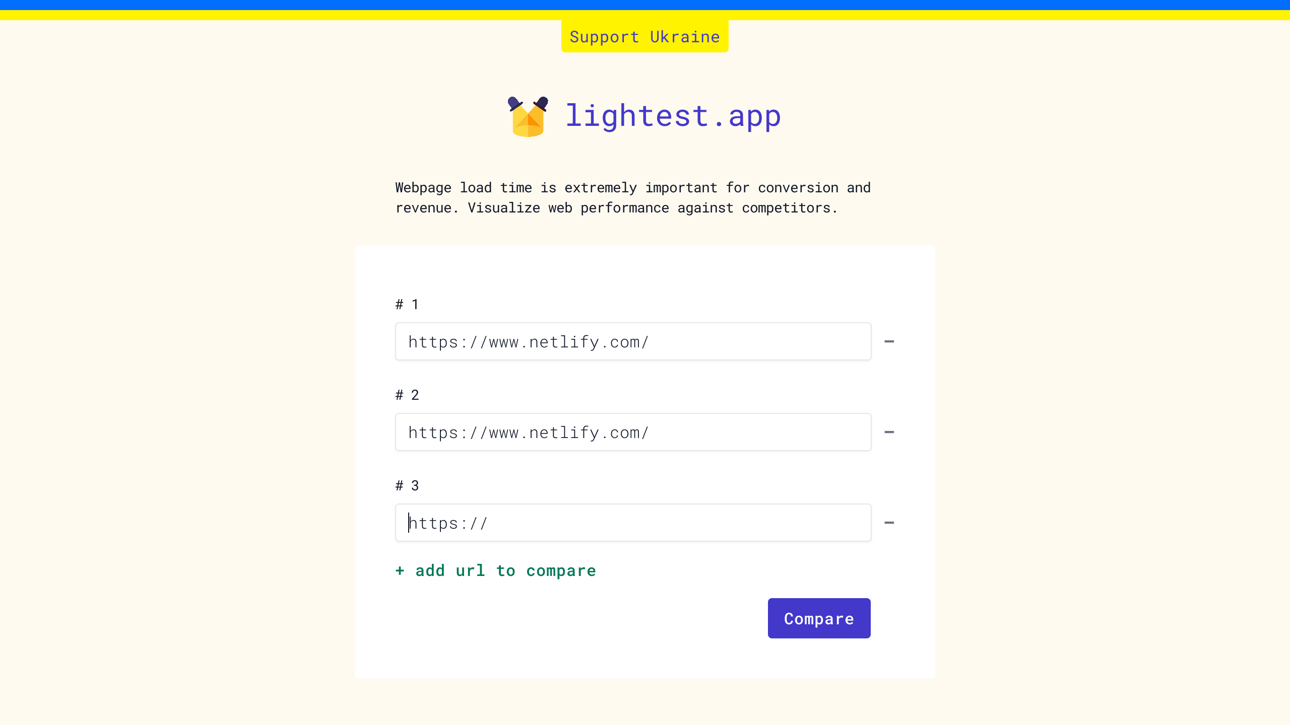 Lightest's website screenshot