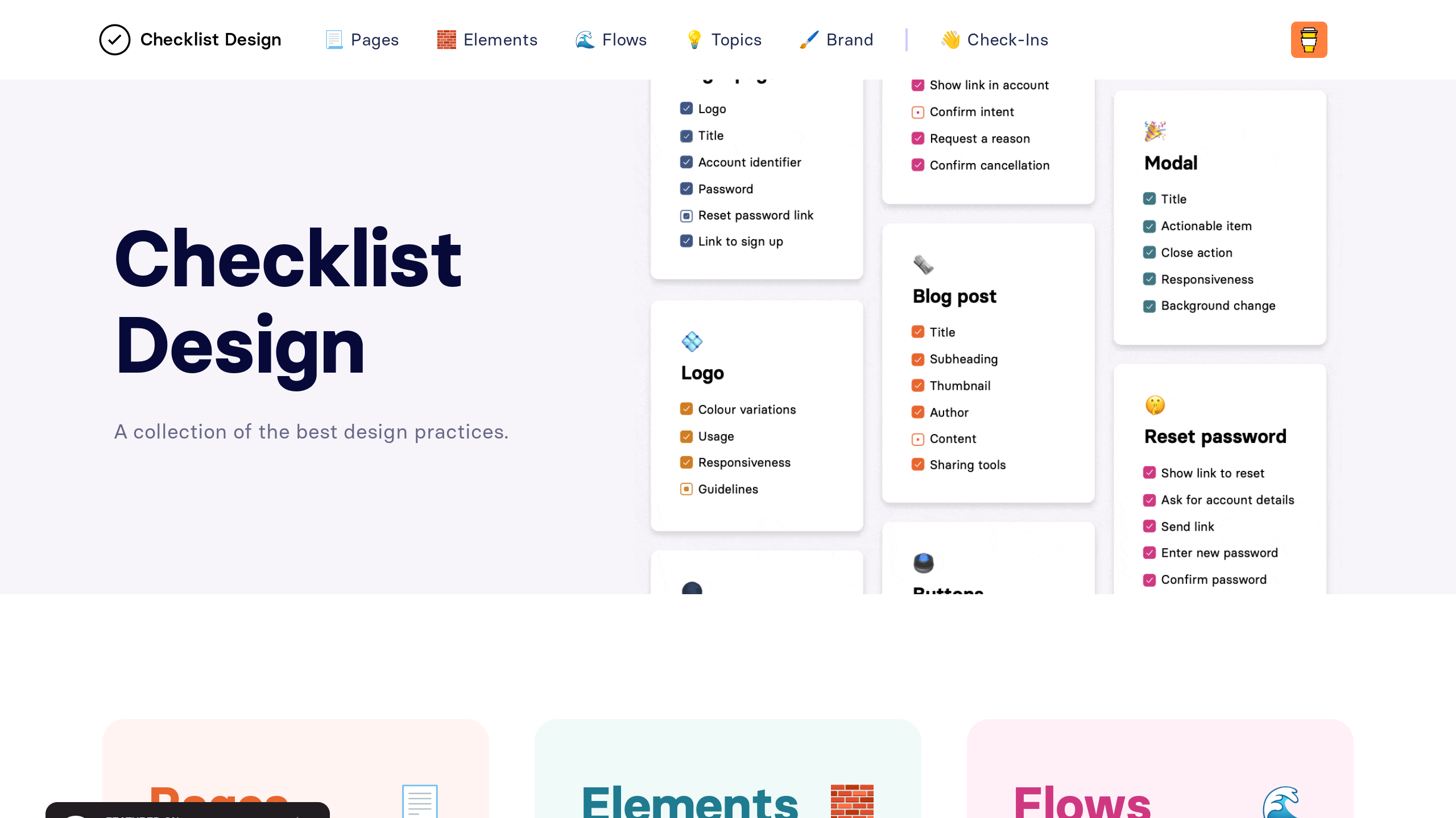 Checklist Design's website screenshot