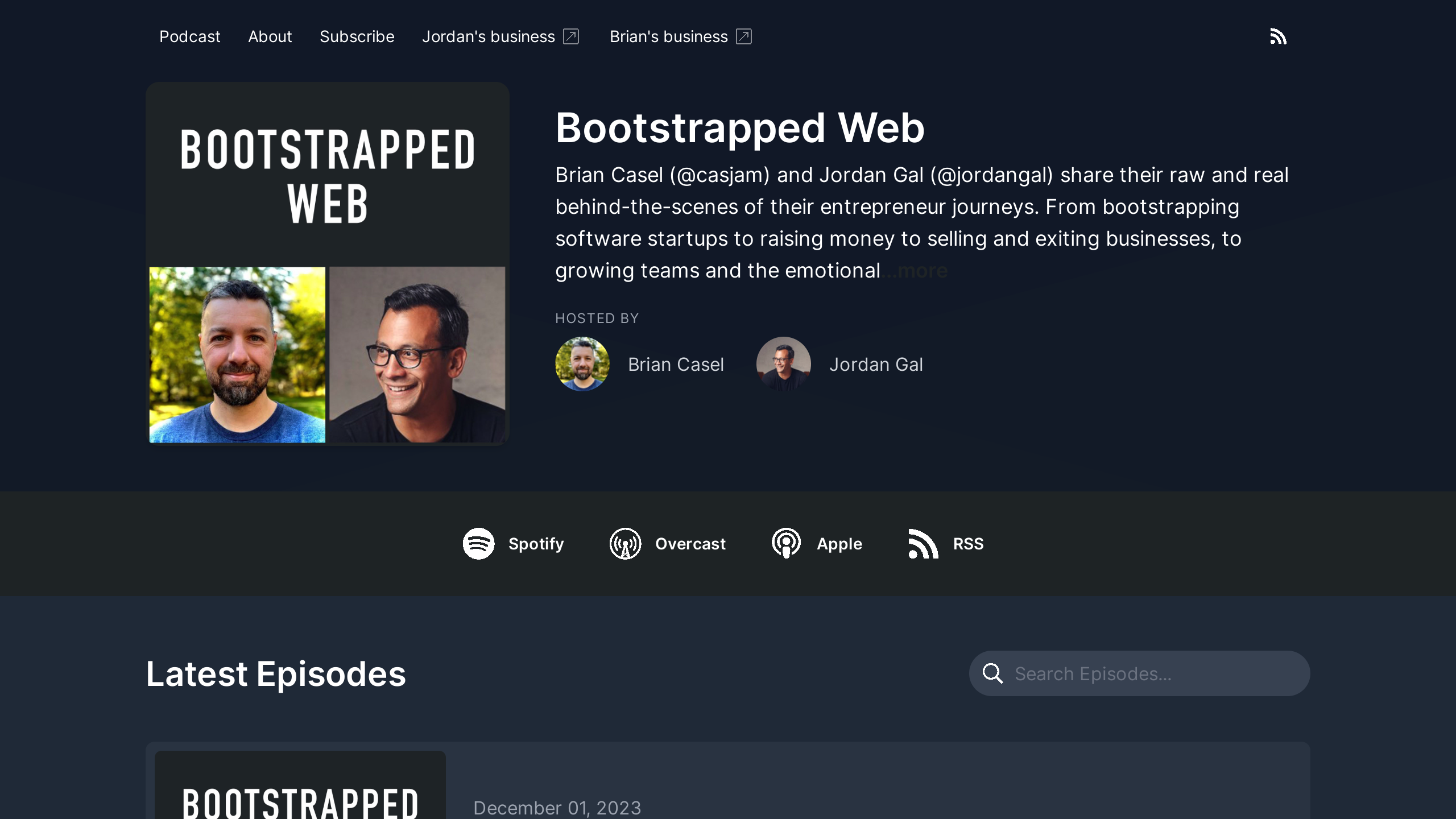 Bootstrapped Web's website screenshot