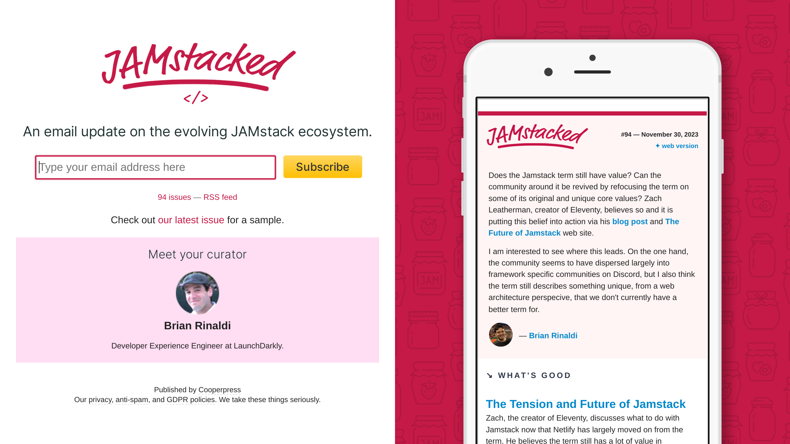 JAMstacked's website screenshot