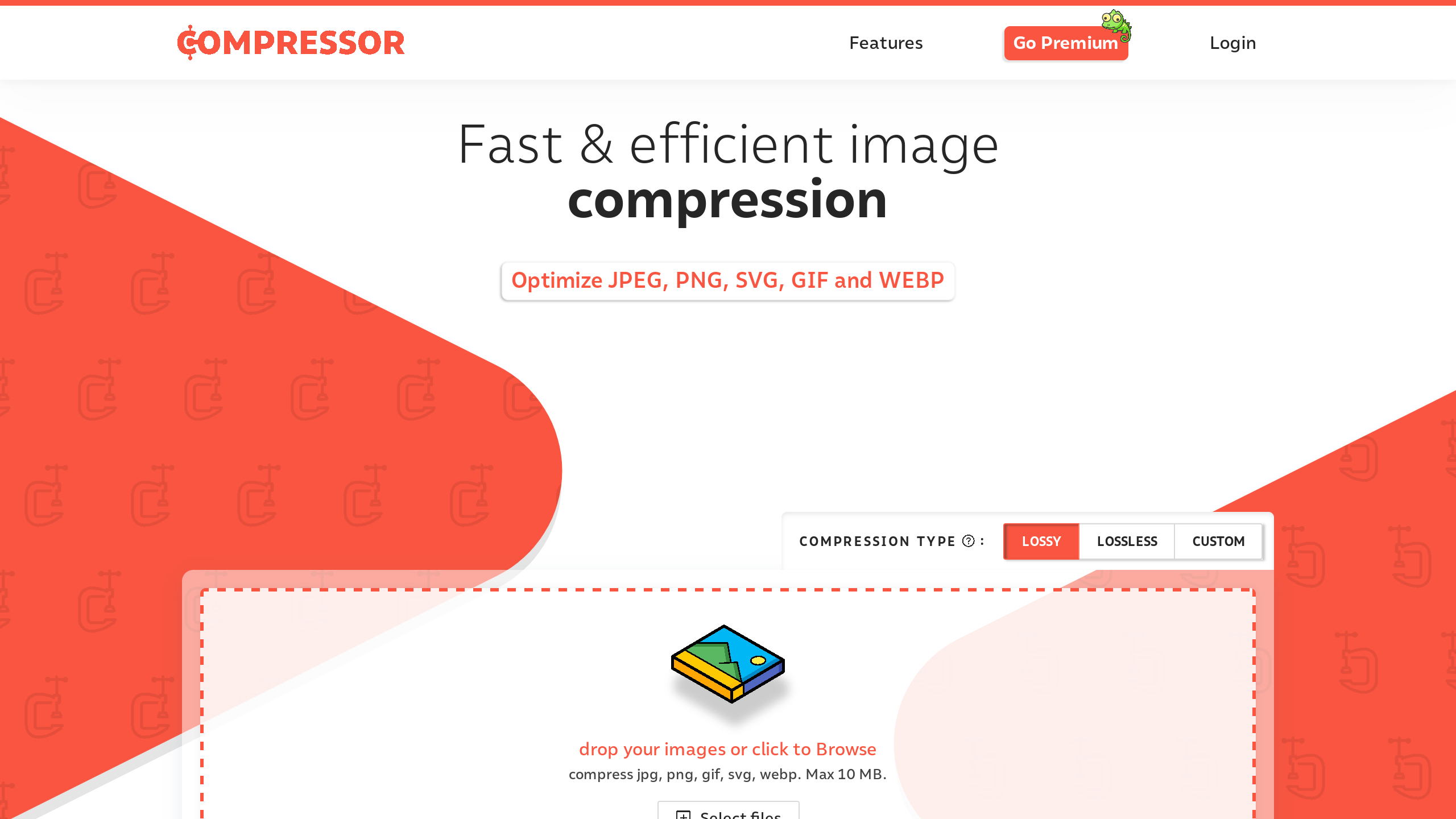 Compressor's website screenshot