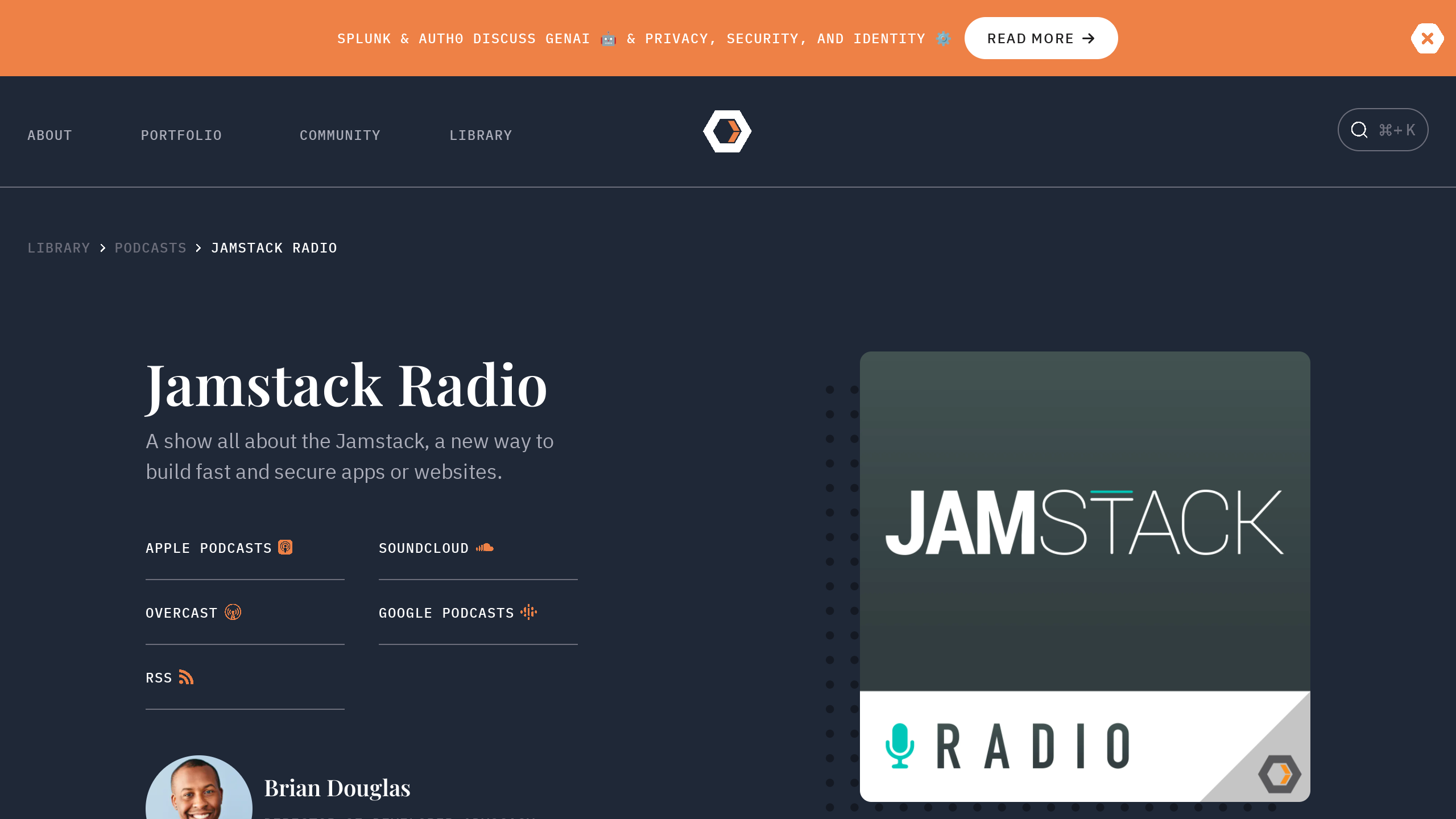 JAMStack Radio's website screenshot