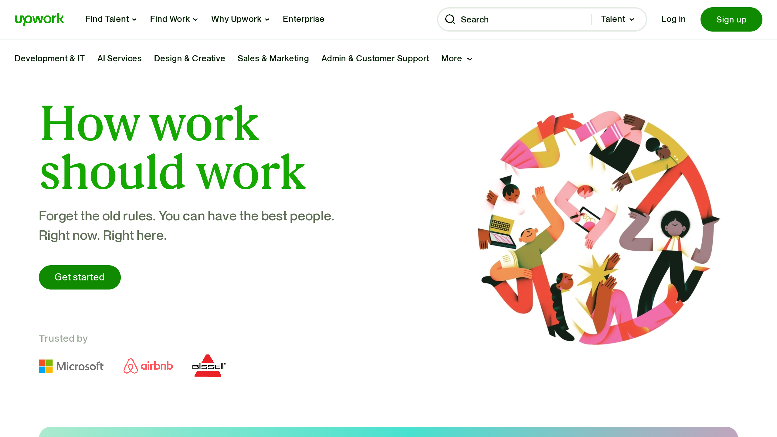 Upwork's website screenshot