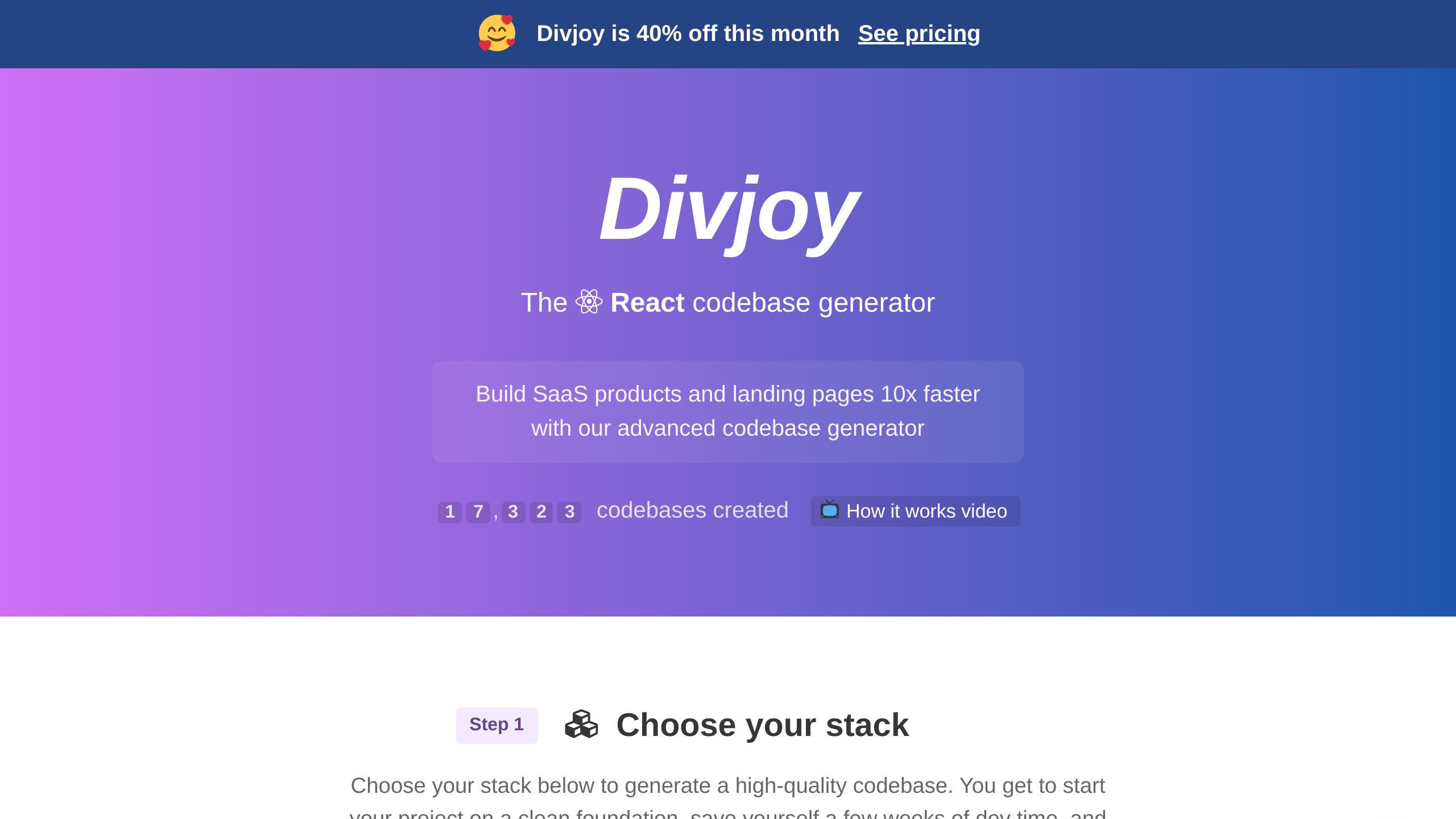 Divjoy's website screenshot