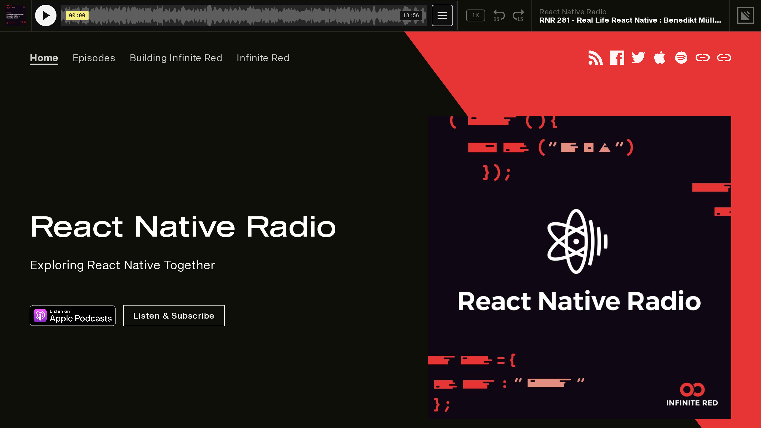 React Native Radio's website screenshot