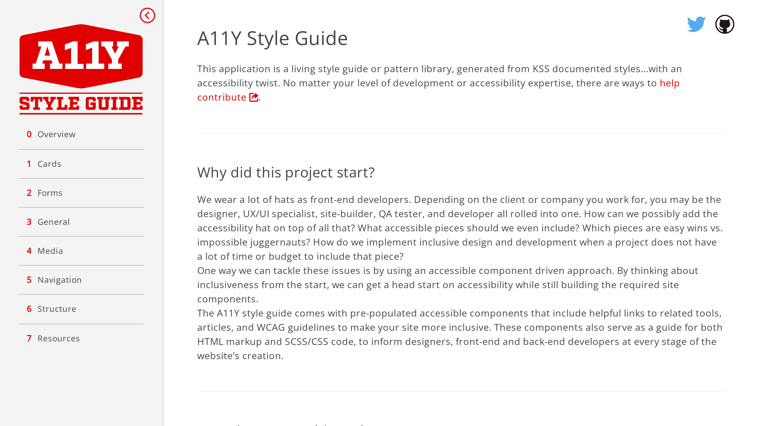 A11Y Style Guide's website screenshot