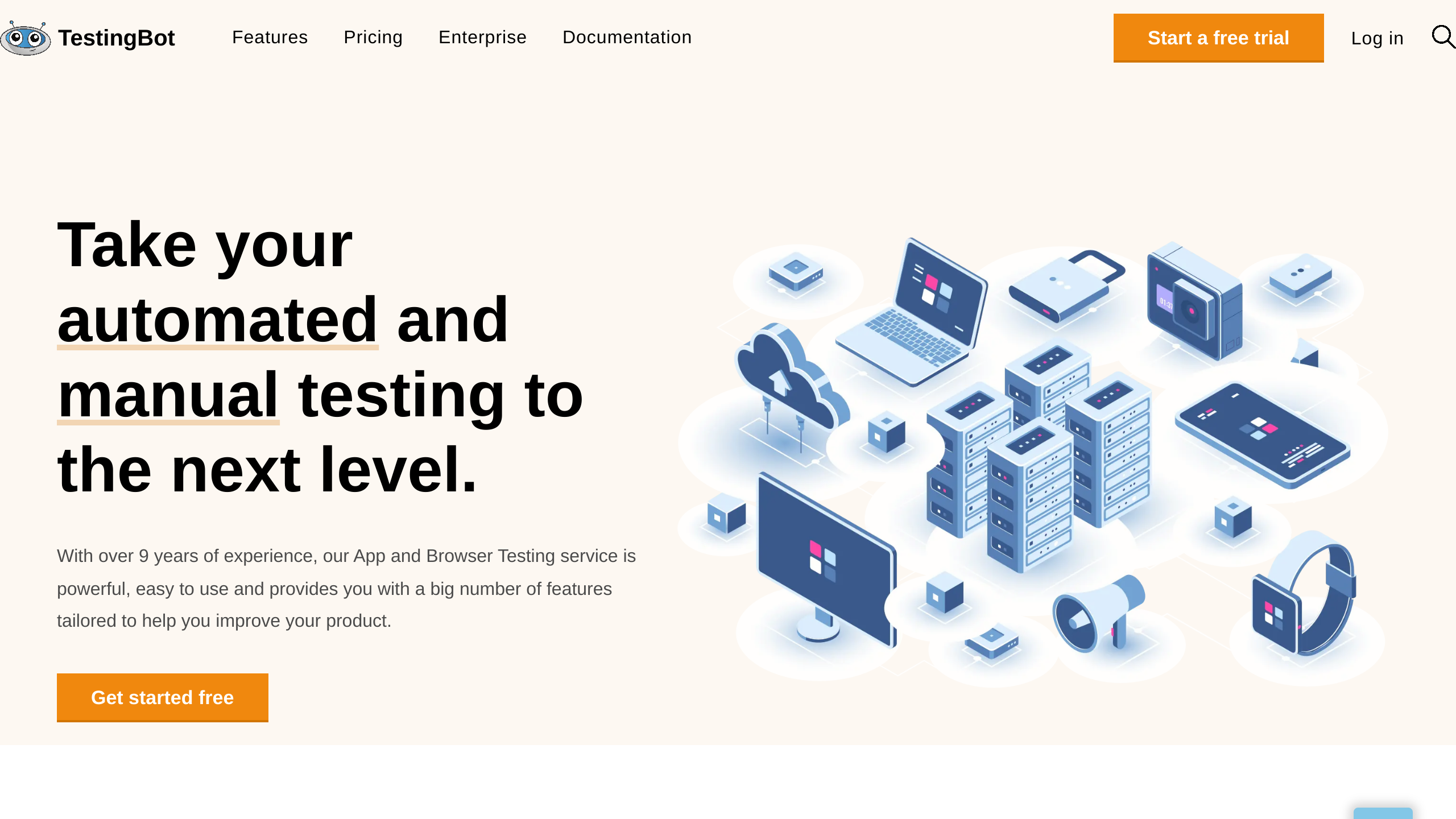 TestingBot's website screenshot