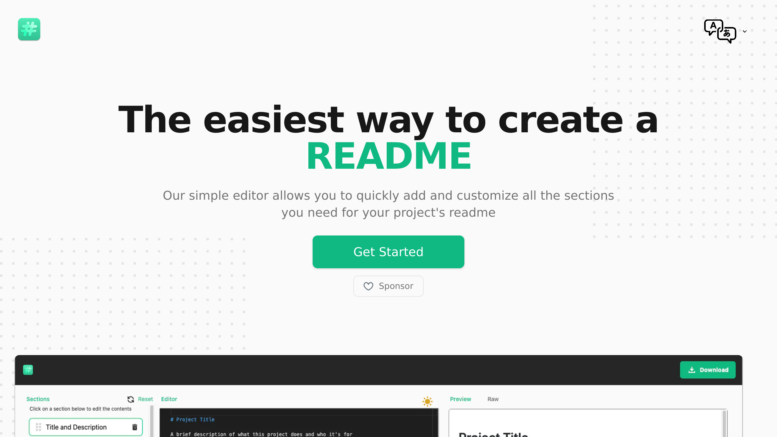 readme.so's website screenshot