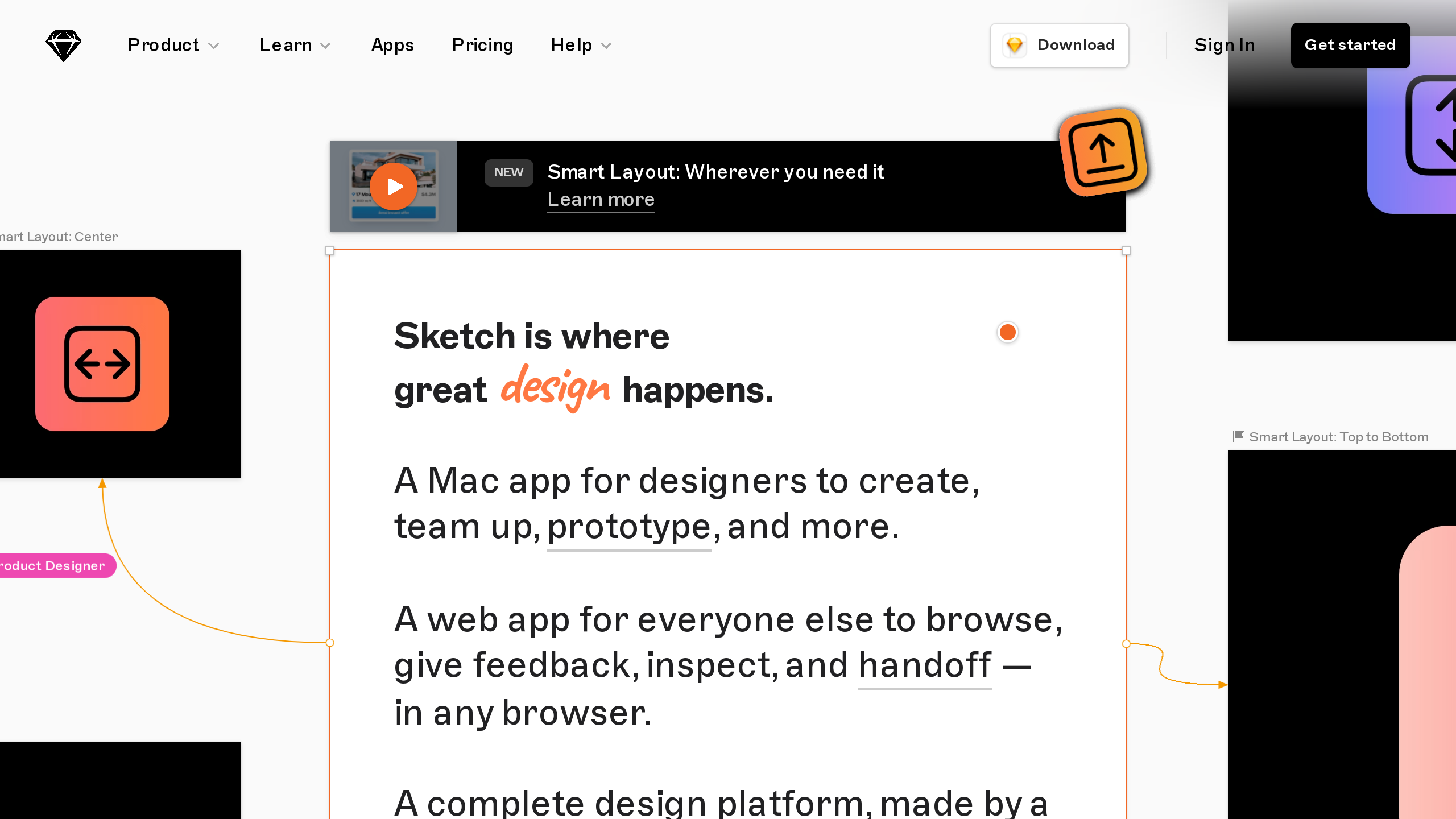 Sketch's website screenshot