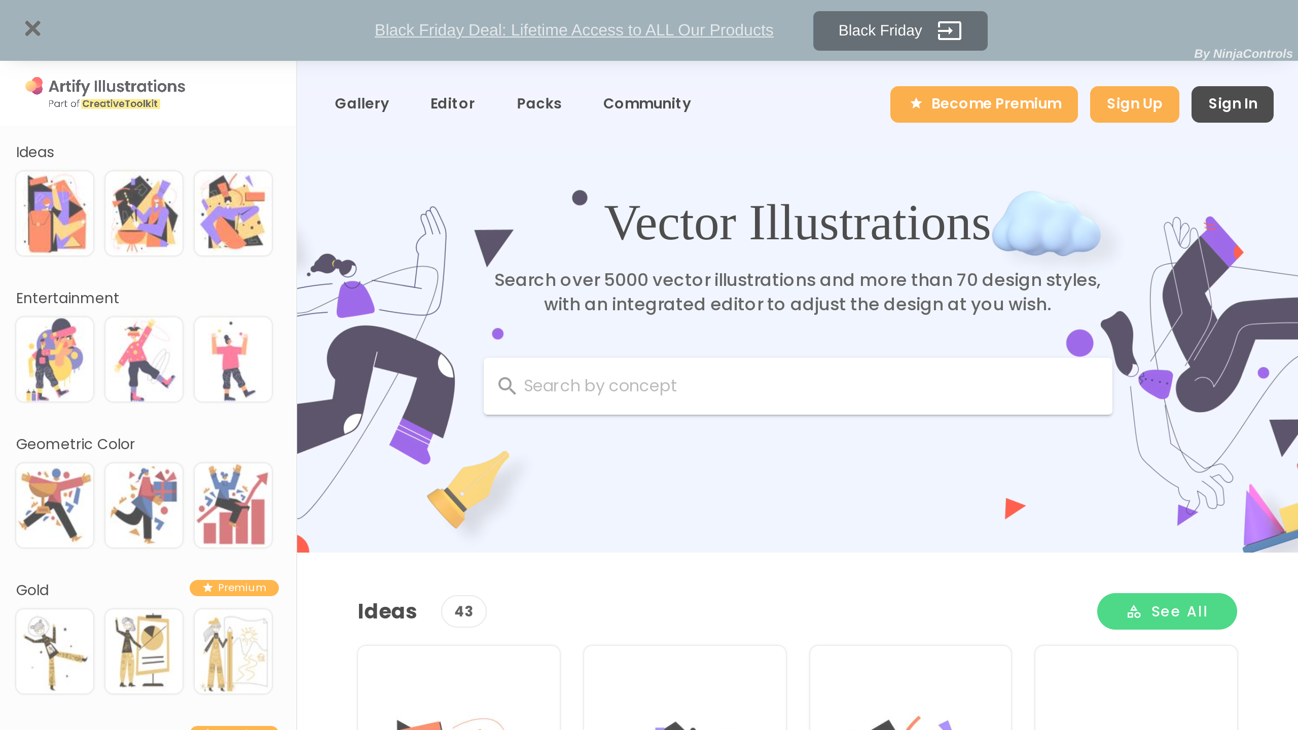 Vector Illustrations's website screenshot